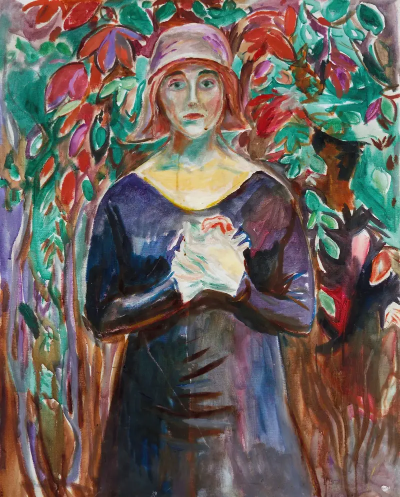 Modell im Garten von Edvard Munch