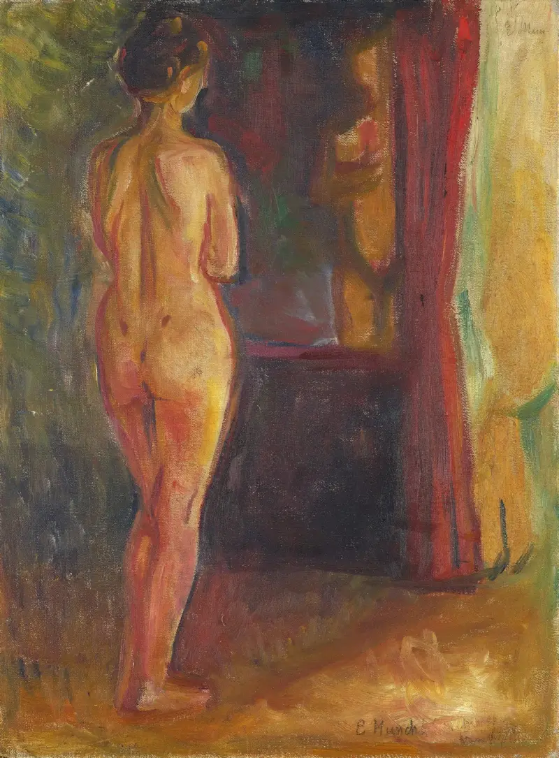 Akt framför spegeln av Edvard Munch
