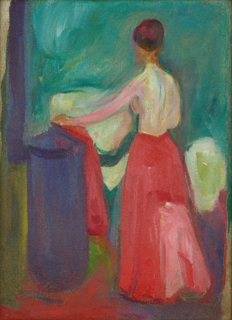 Akt z czerwoną spódnicą, Edvard Munch