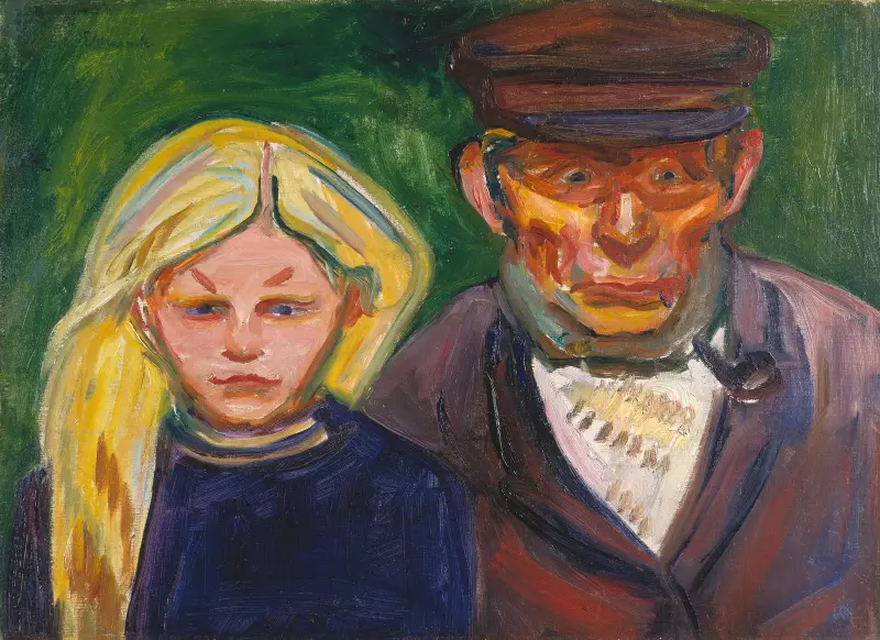 Old Fisherman and his Daughter av Edvard Munch