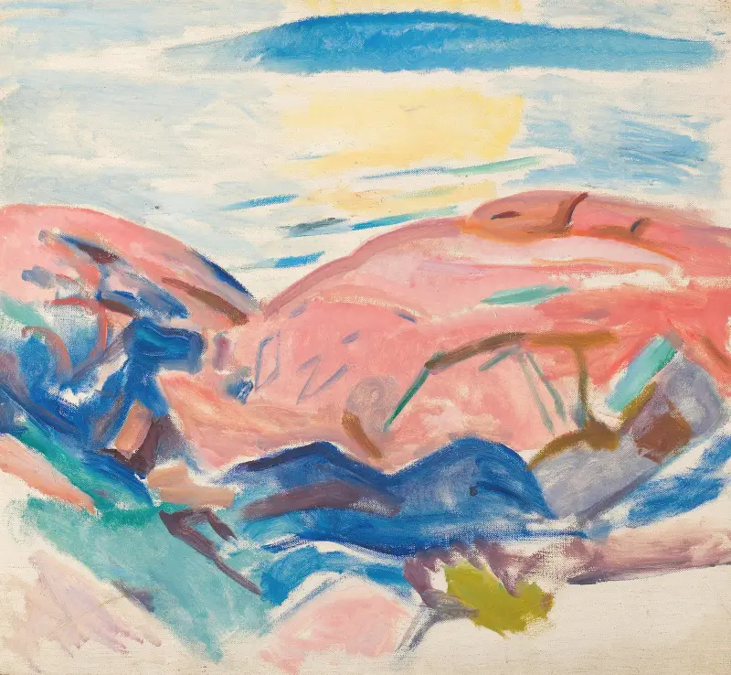 Red Rocks av Edvard Munch