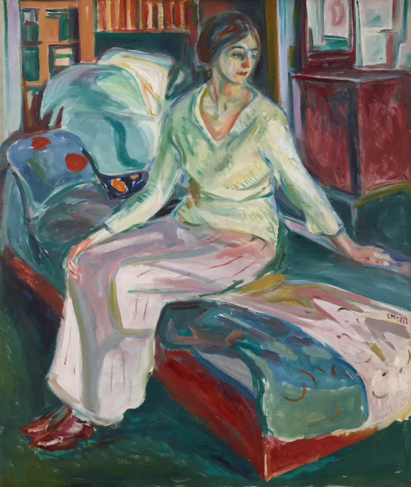 Sitzendes Modell auf dem Sofa von Edvard Munch
