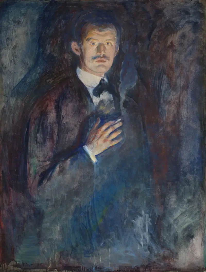 Self-Portrait with Cigarette av Edvard Munch