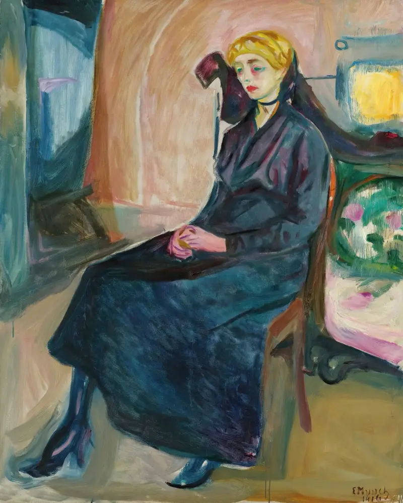 Sitzende junge Frau, 1916 – Nr. 1 von Edvard Munch
