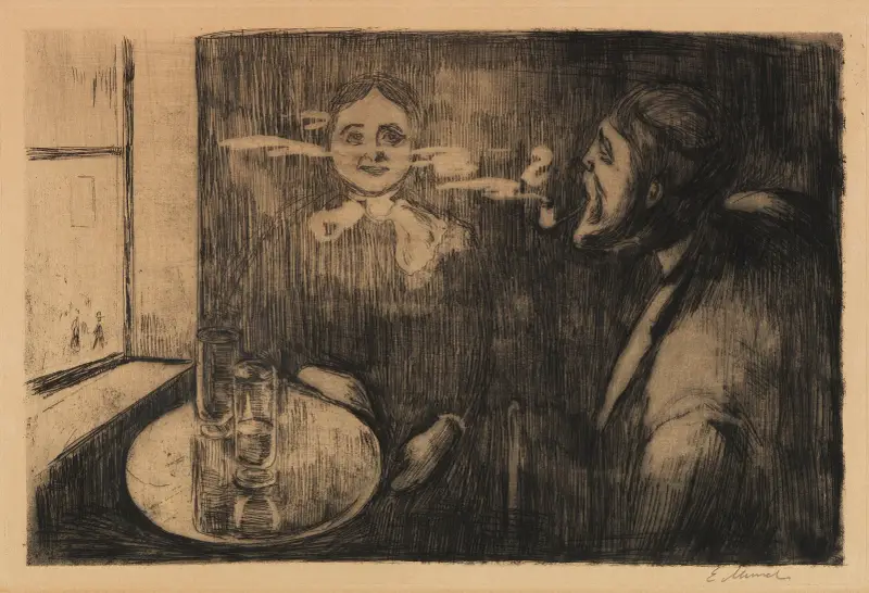 Tête-à-Tête (Plauderstunde) av Edvard Munch