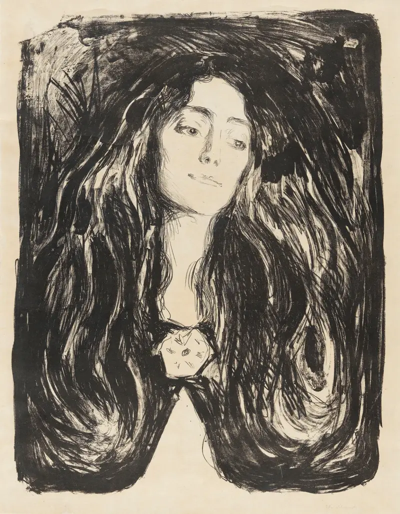 The Brooch. Eva Mudocci av Edvard Munch