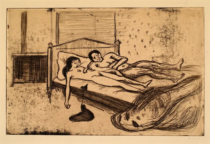 The Dead Lovers (Double Suicide) av Edvard Munch