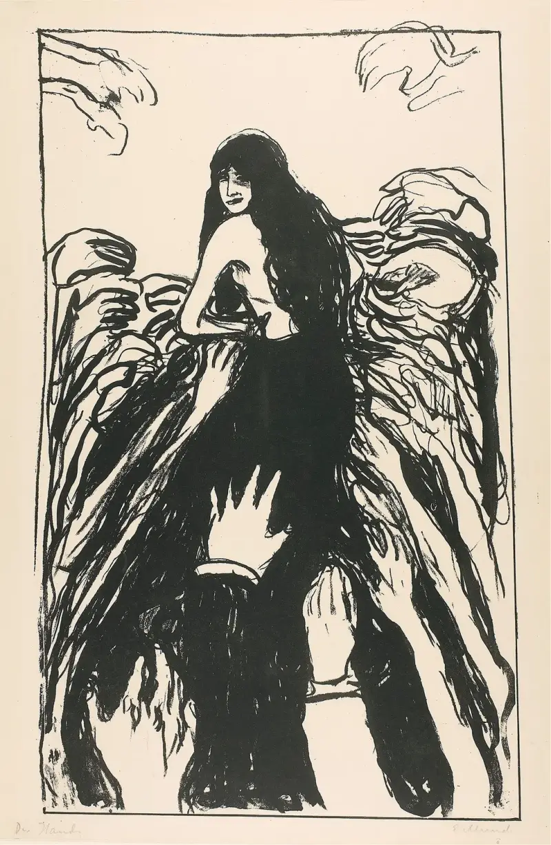 The Hands, 1895 av Edvard Munch