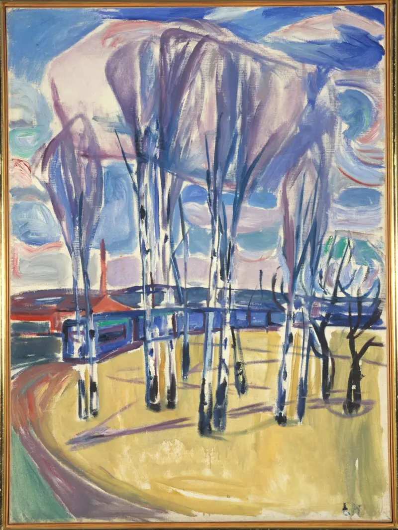 The Tram Loop At Skøyen av Edvard Munch