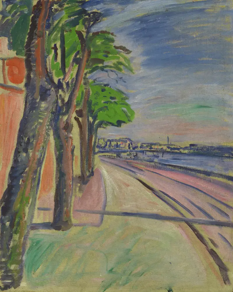 Bäume am Kanal von Edvard Munch