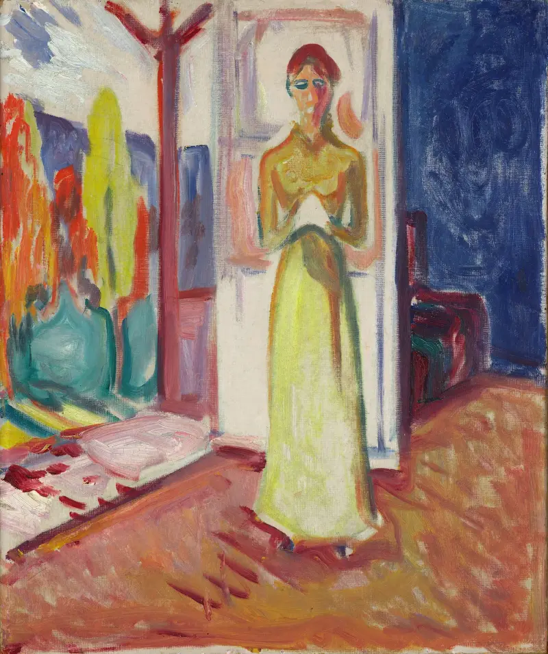 Woman Standing in the Doorway av Edvard Munch