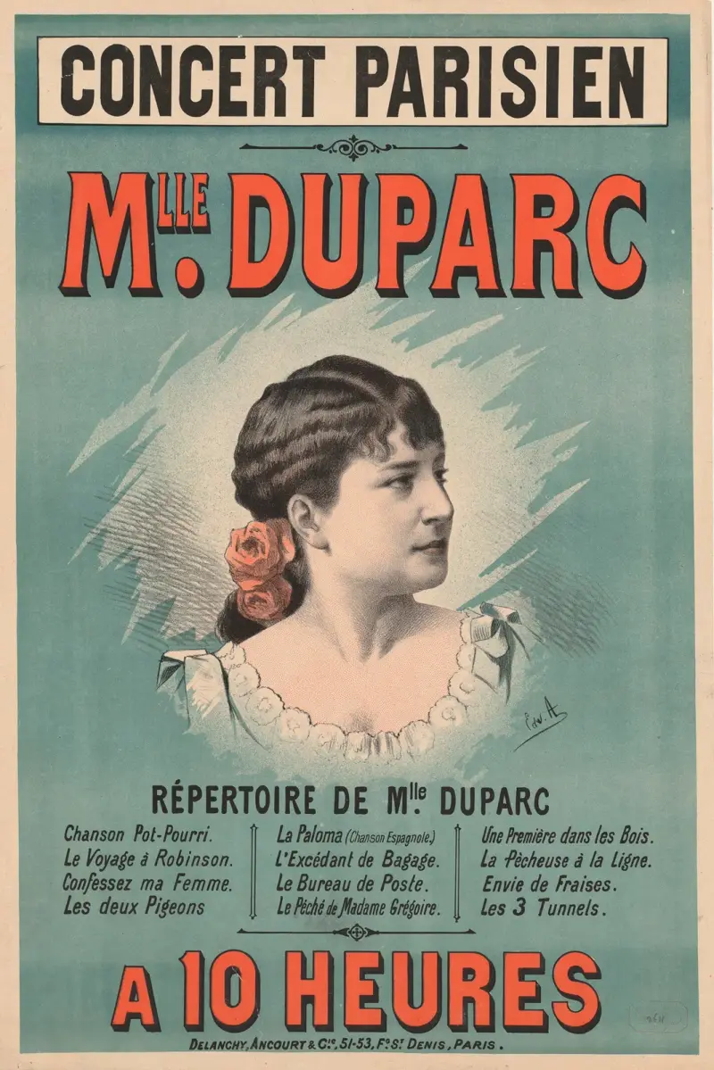 Concert-Parisien… Mlle Duparc av Edward Ancourt