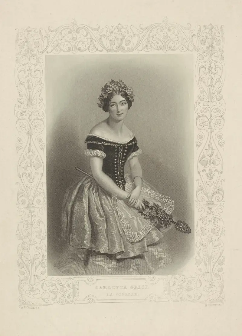 Carlotta Grisi jako Giselle, Alfred Edward Chalon