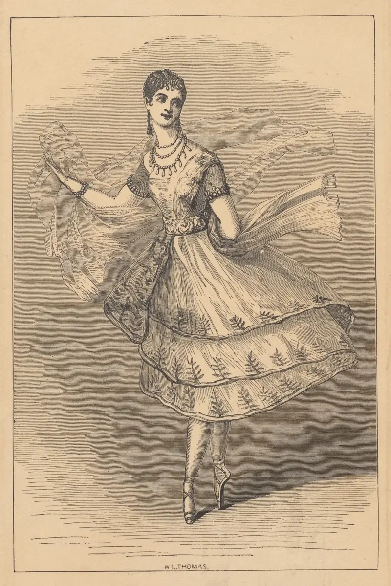 Mademoiselle Taglioni som La bayadère av Alfred Edward Chalon