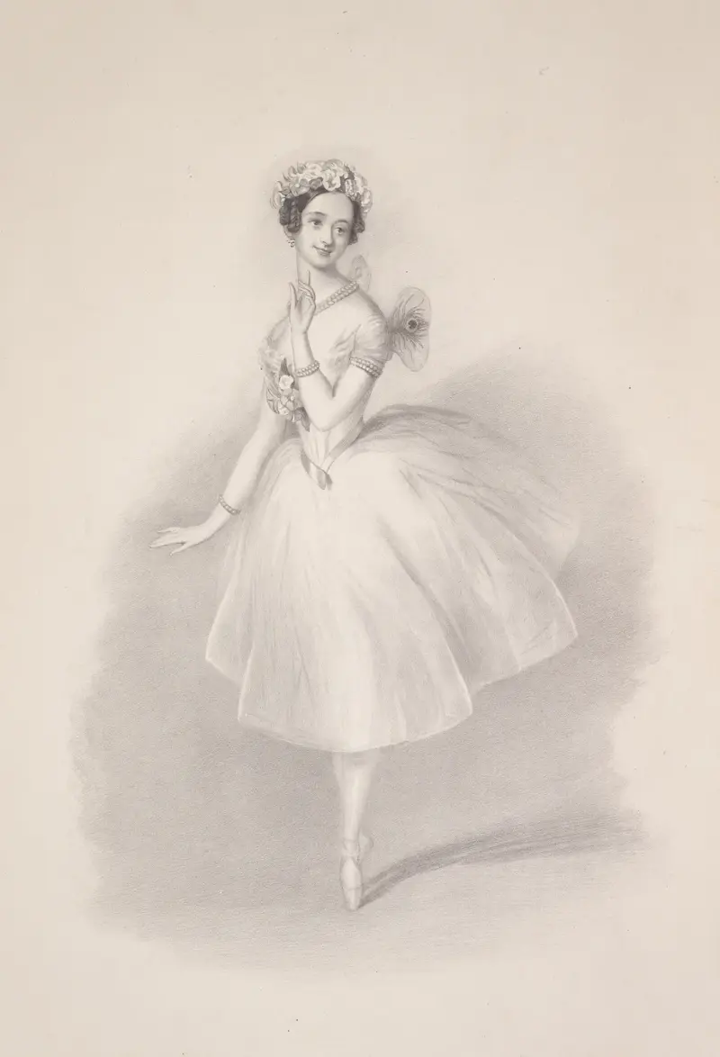 Avskedssouvenir från Marie Taglioni, 1845 – nr 2 av Alfred Edward Chalon