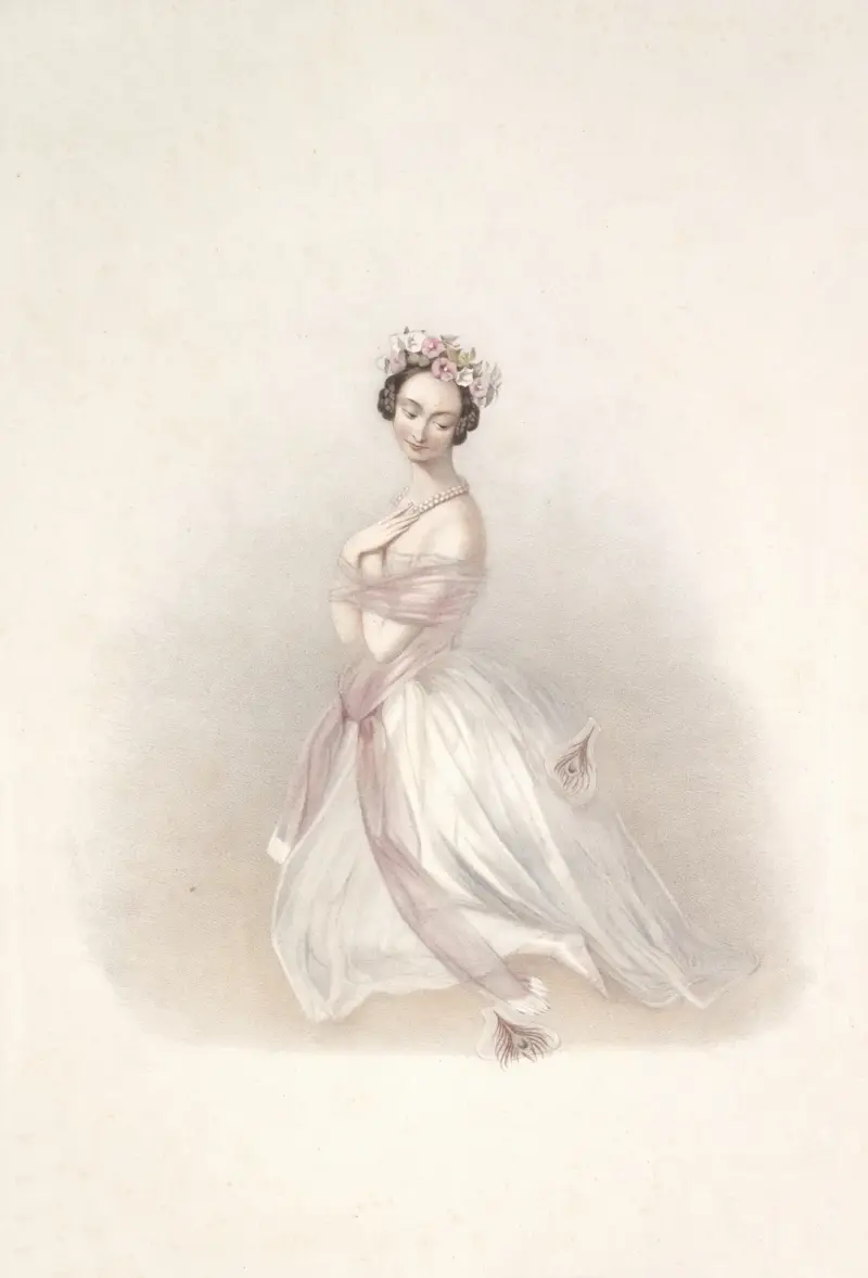 Souvenir d’adieu de Marie Taglioni, 1845 – nr 1 av Alfred Edward Chalon
