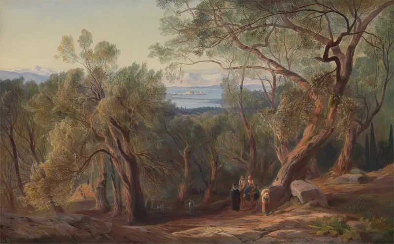 Corfu from Santa Decca av Edward Lear