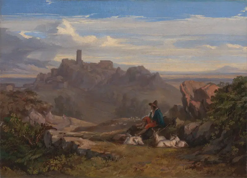 Krajina s pasáčkem koz, Edward Lear