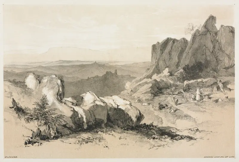 Olevano av Edward Lear