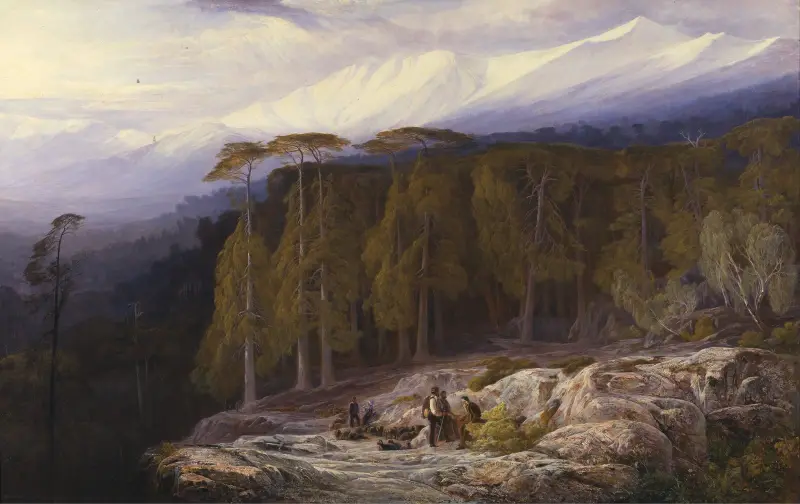 Skogen i Valdoniello, Korsika av Edward Lear