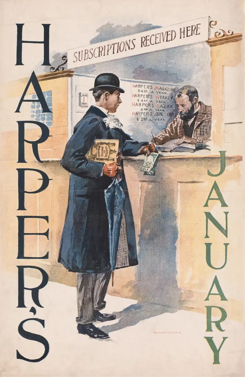 Harper’s January av Edward Penfield