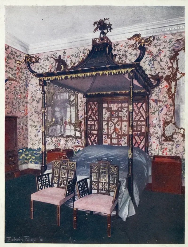 Das chinesische Chippendale-Zimmer in Badminton House von Edwin Foley