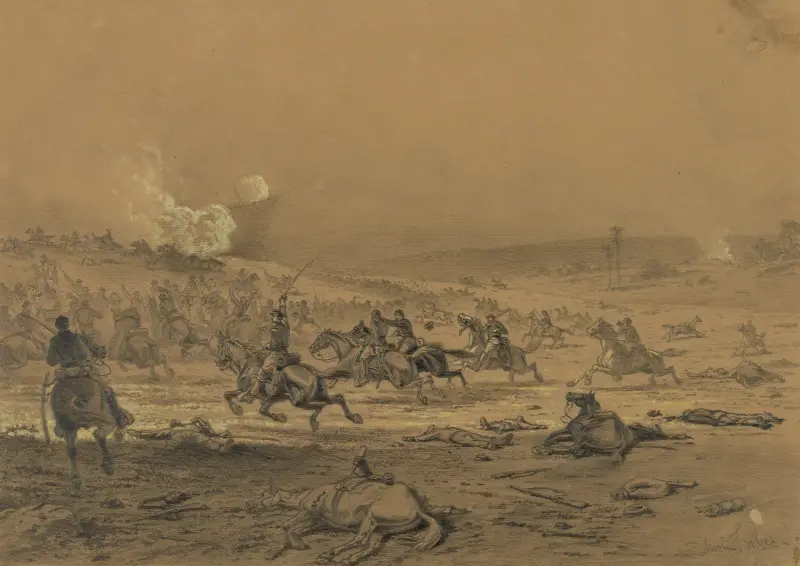 A cavalry charge av Edwin Forbes