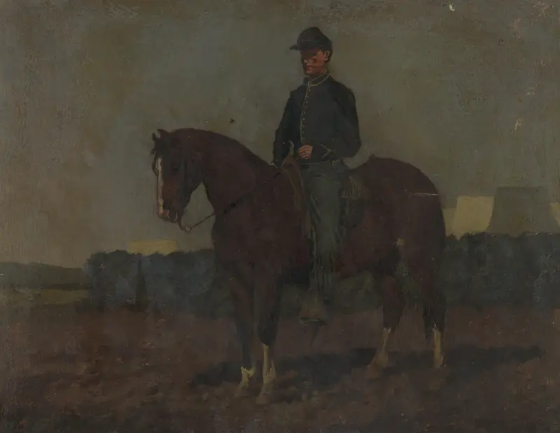 Kawalerzysta ordynans, Rappahannock Station, Va., Edwin Forbes