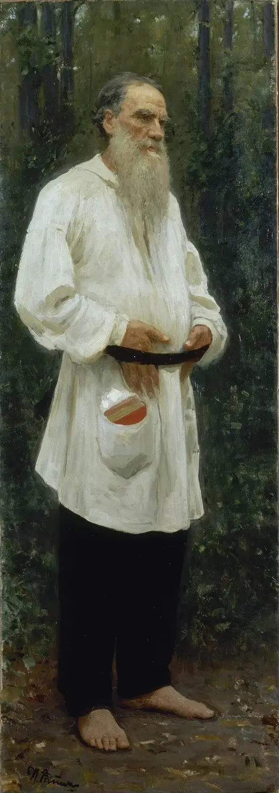 Leo Tolstoy Barefoot av Ilya Efimovich Repin