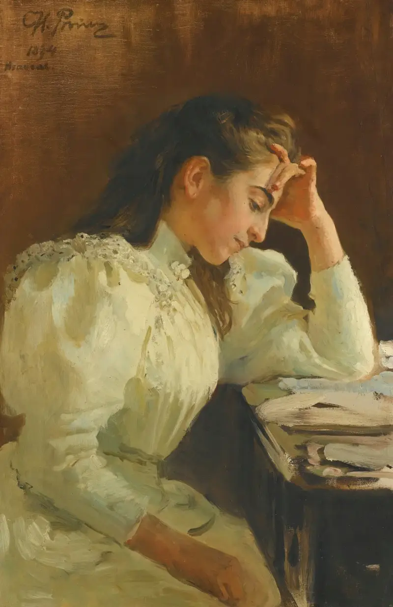 Porträt eines neapolitanischen Mädchens von Ilya Efimovich Repin