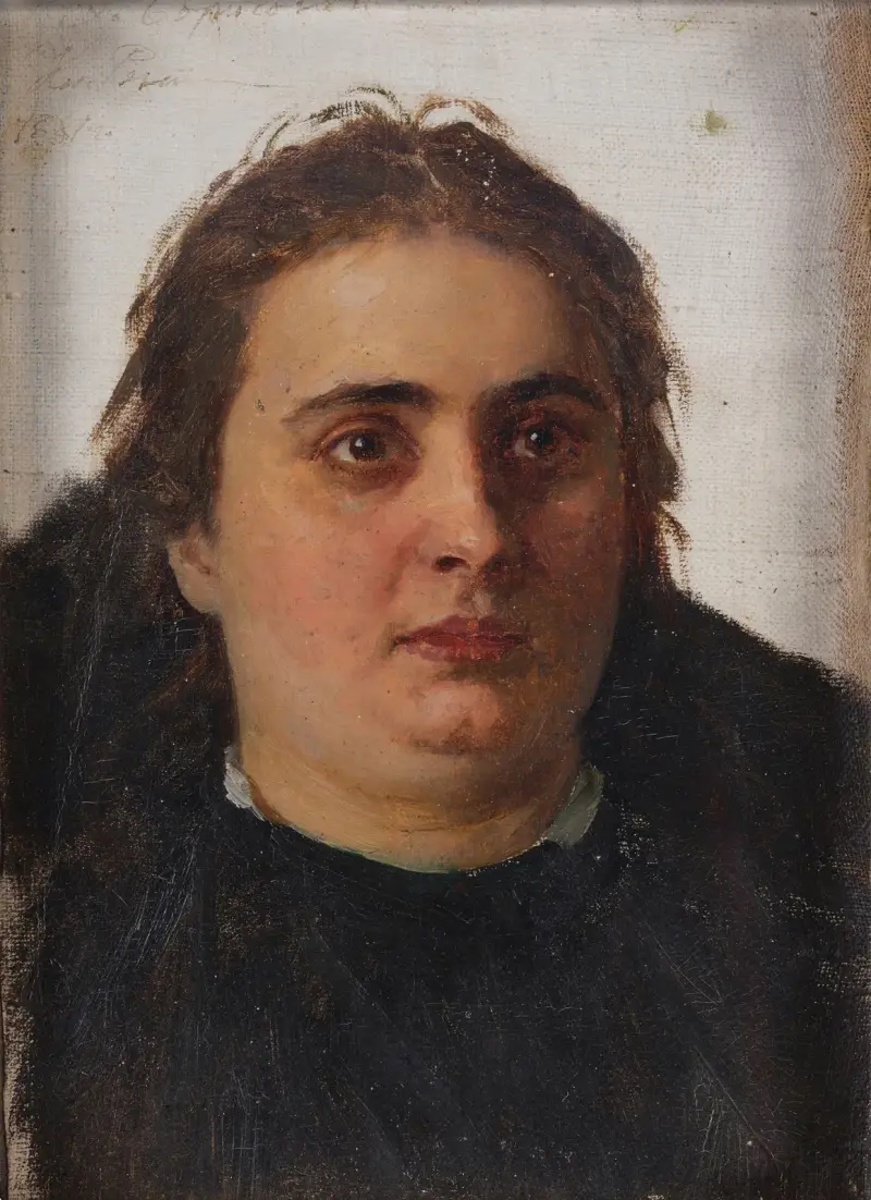 Porträtt av Emilia Vasilievna Borisova av Ilya Efimovich Repin