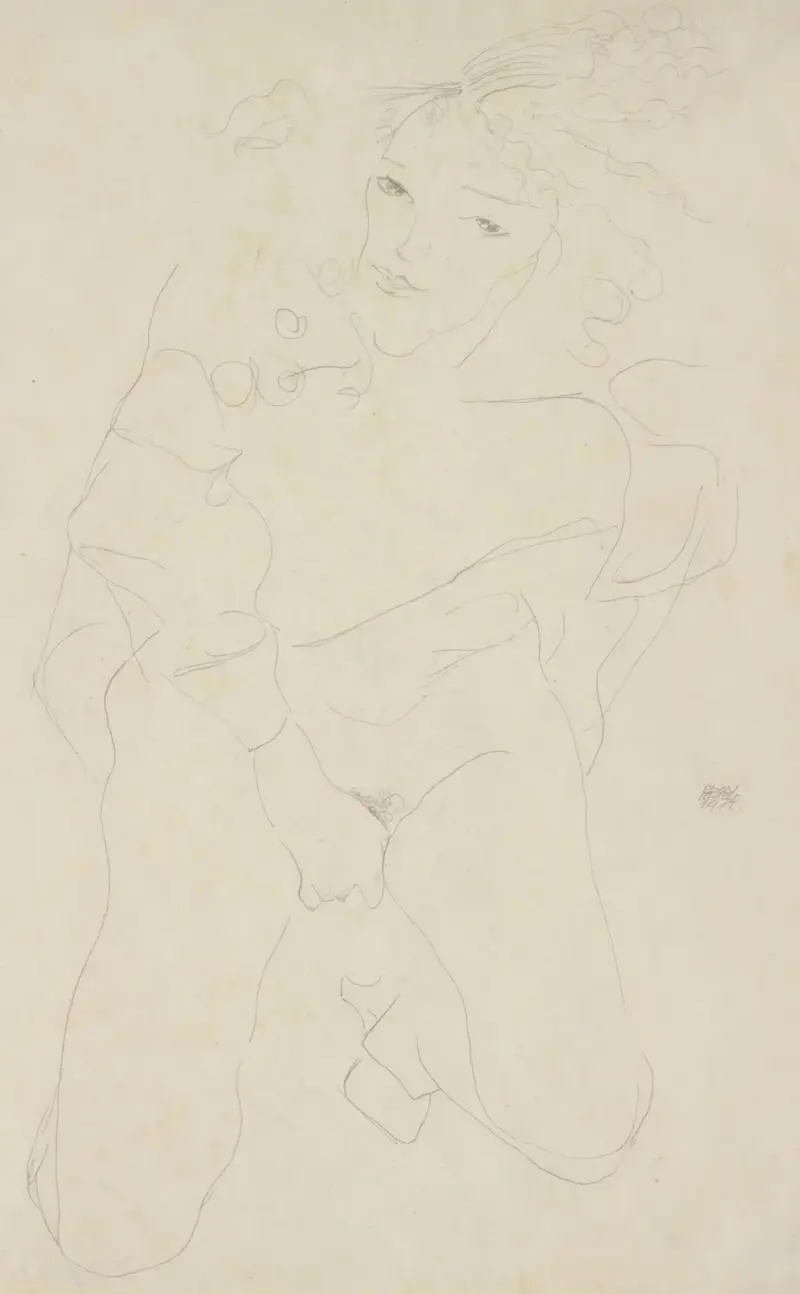 Akt, 1912 von Egon Schiele