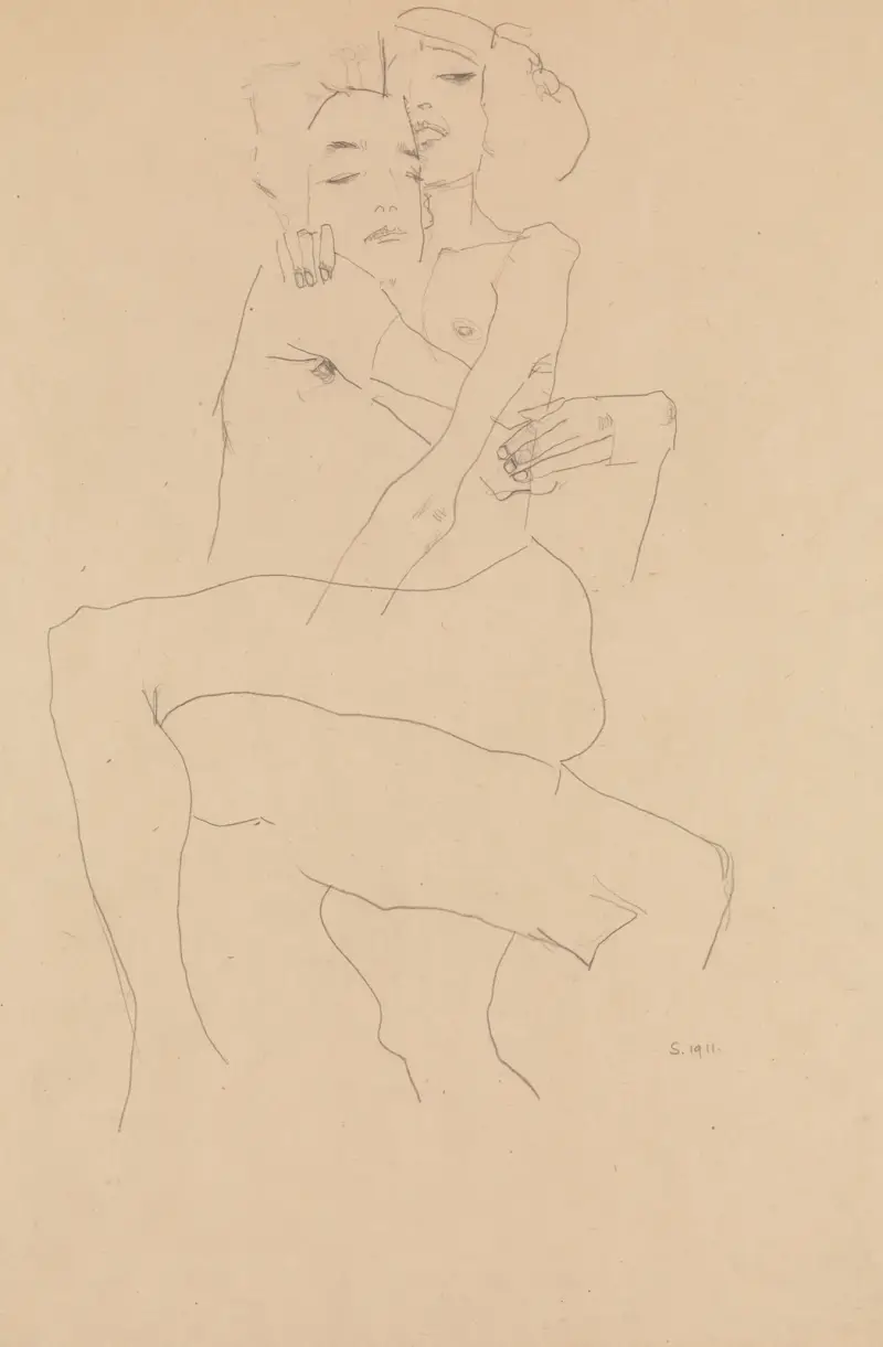Couple Embracing av Egon Schiele
