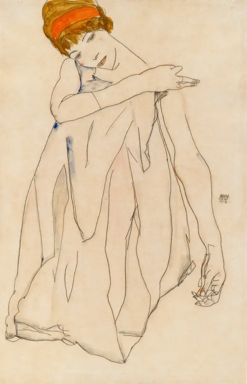 Dancer (Die Tänzerin) av Egon Schiele