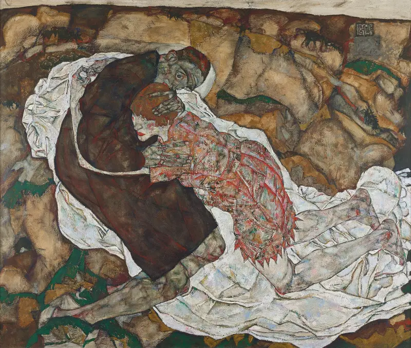 Döden och flickan av Egon Schiele