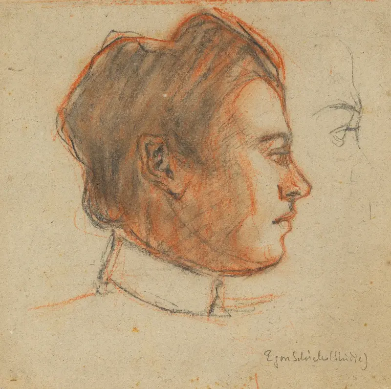 Krumauer Verwandter des Künstlers av Egon Schiele