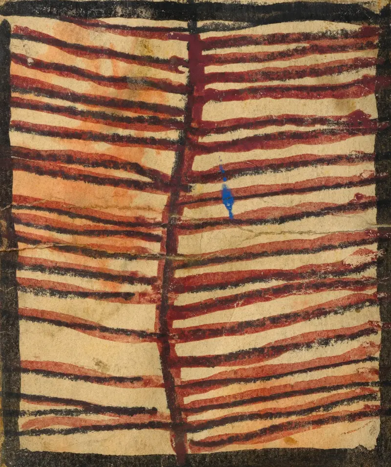 Ornament mit parallelen Linien von Egon Schiele