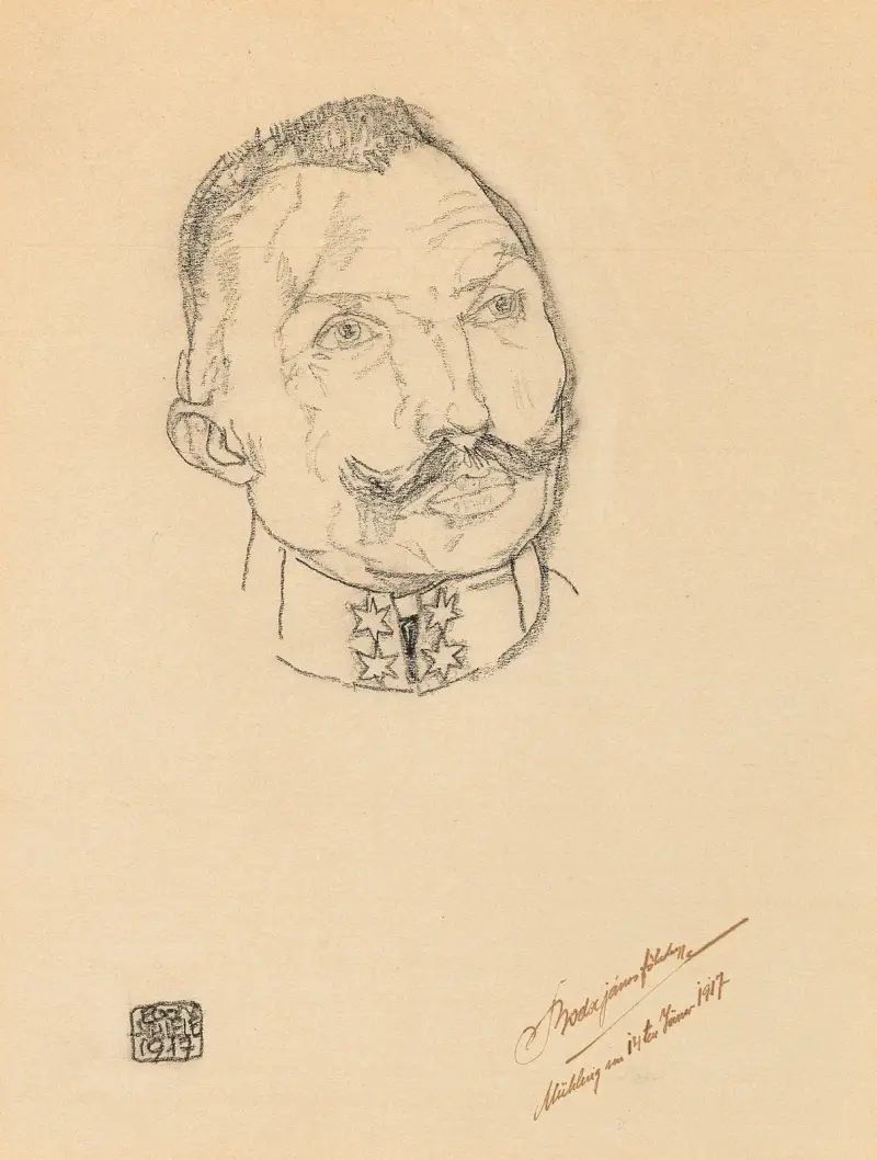 Porträtt av Boda János av Egon Schiele