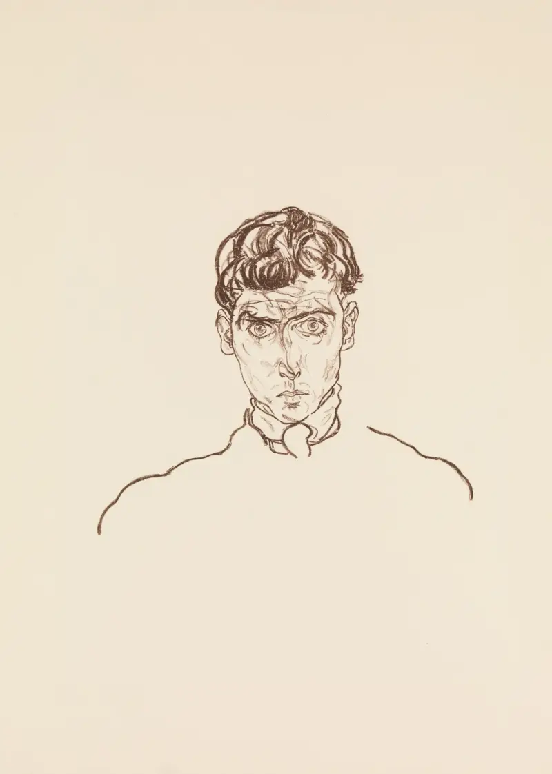 Porträtt av Paris von Gütersloh, 1918 av Egon Schiele