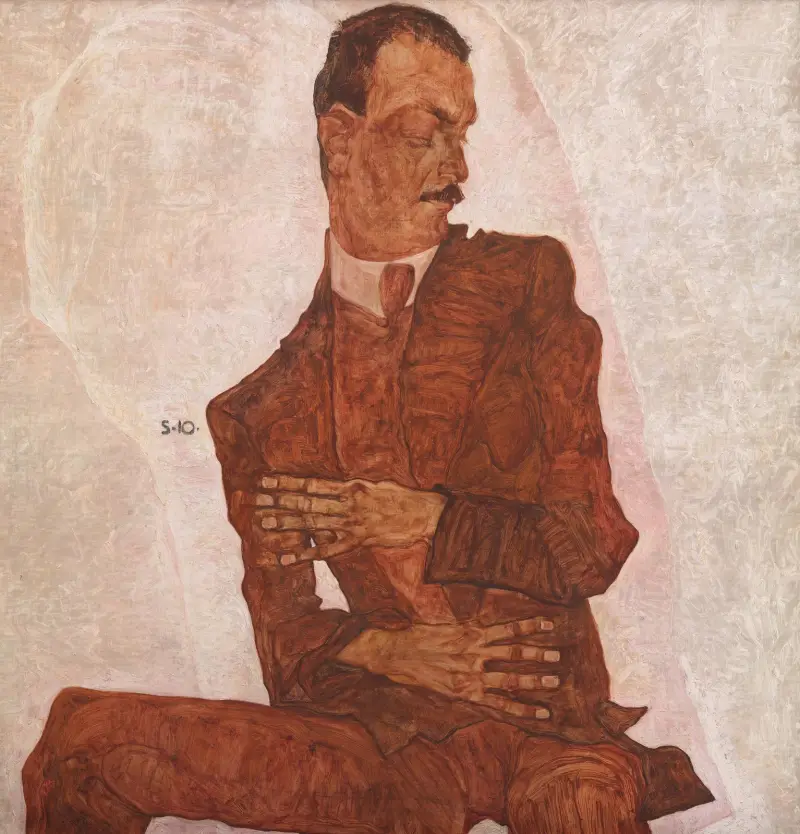 Porträt Arthur Roessler av Egon Schiele