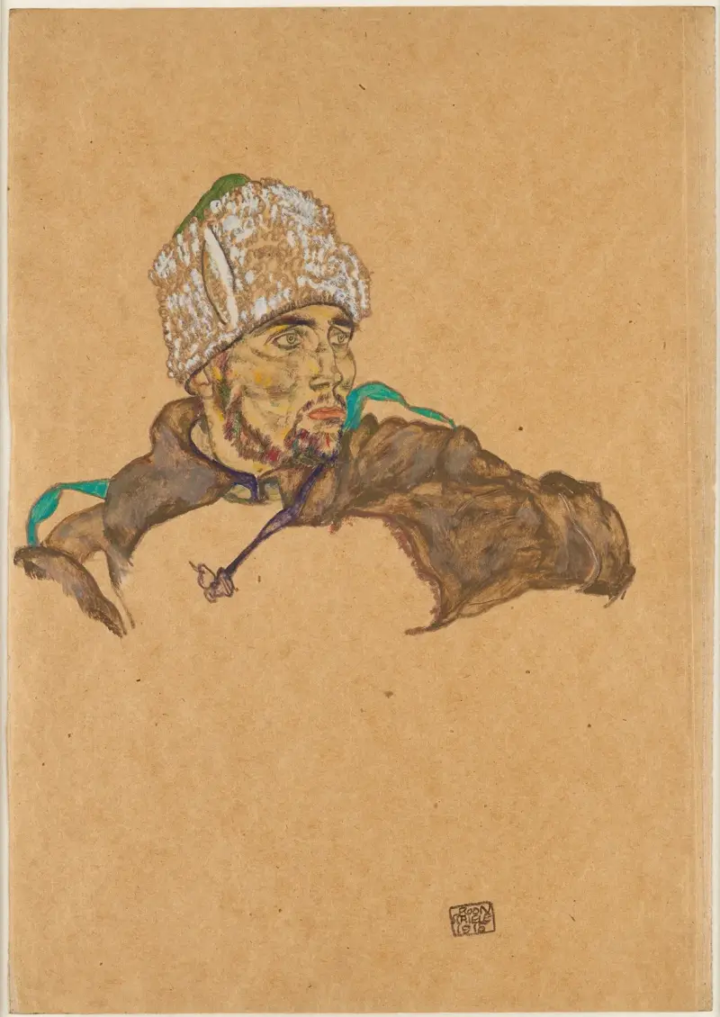 Russischer Kriegsgefangener av Egon Schiele