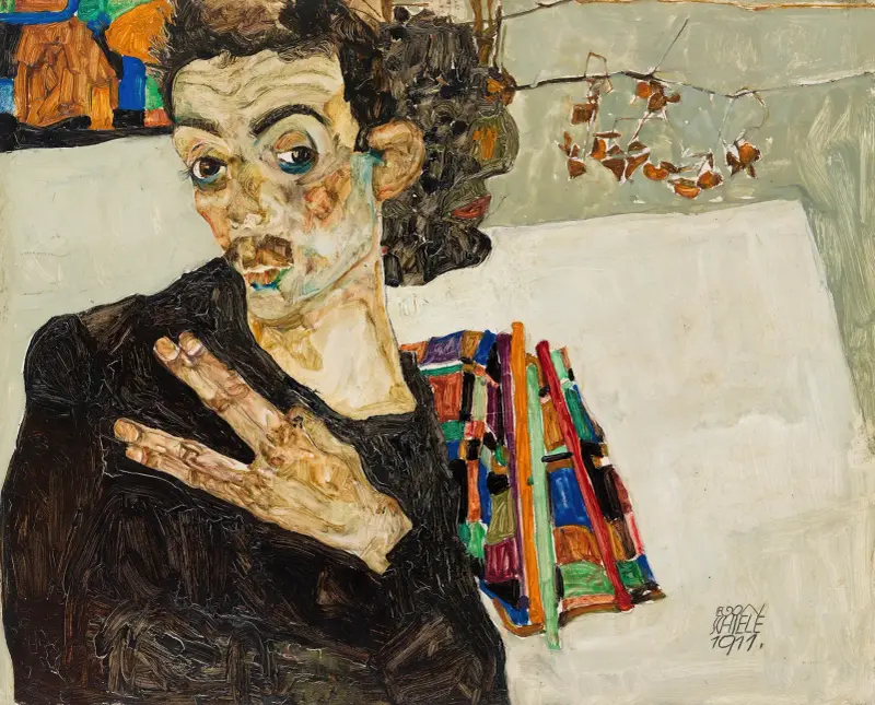 Selbstbildnis av Egon Schiele
