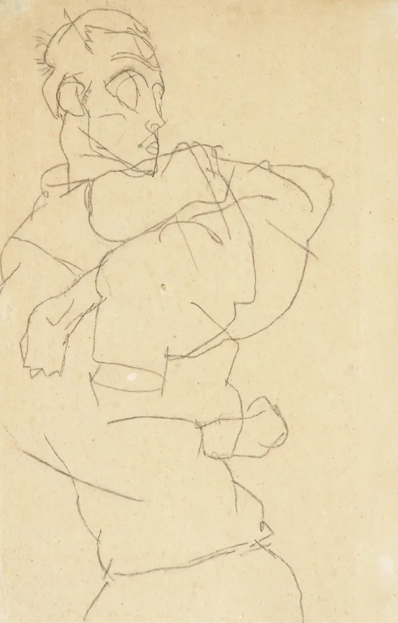 Selbstbildnis von Egon Schiele