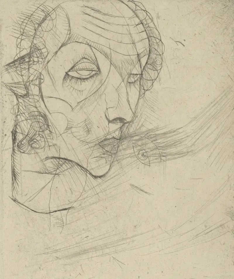 Self-portrait, 1914 – nr 2 av Egon Schiele