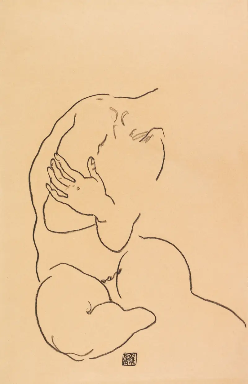 Sitzender weiblicher Torso av Egon Schiele