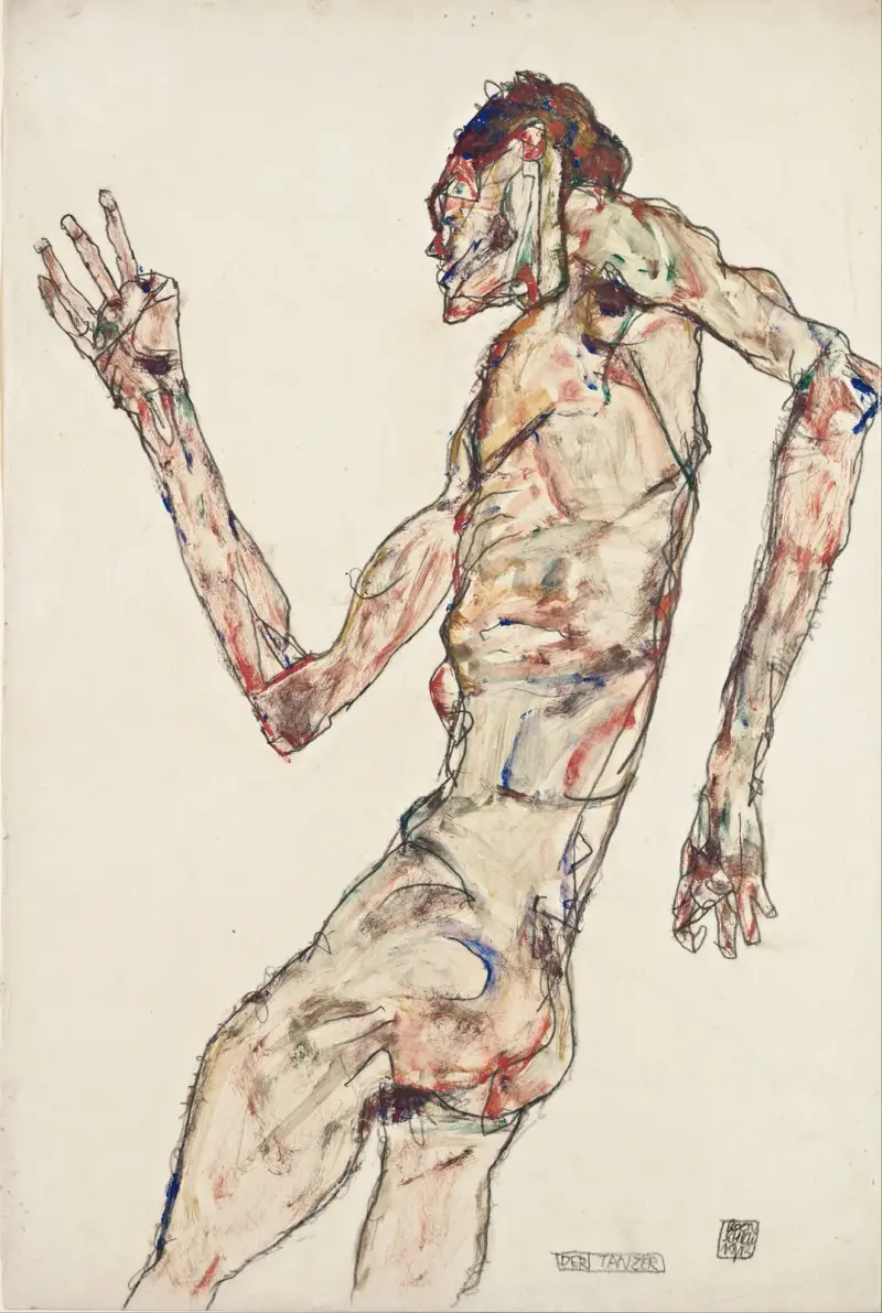 The Dancer av Egon Schiele