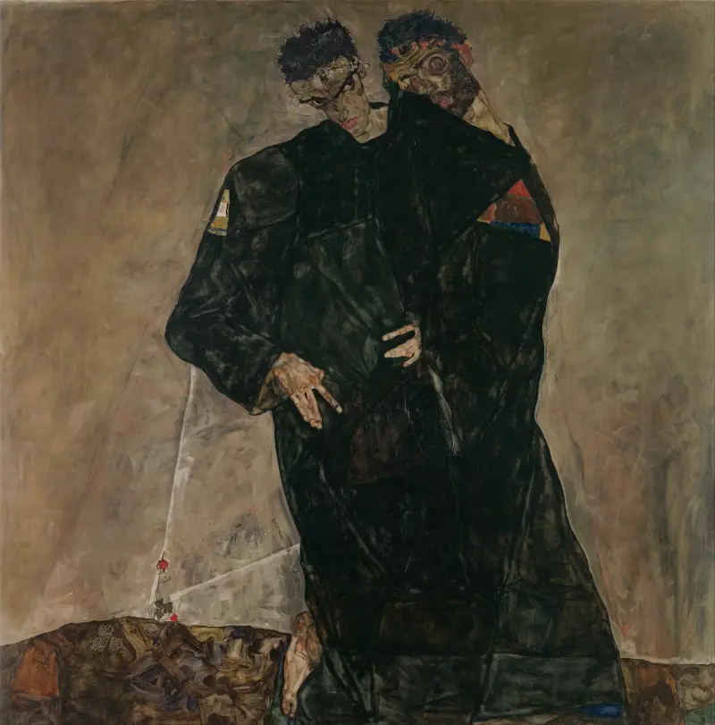 The Hermits av Egon Schiele