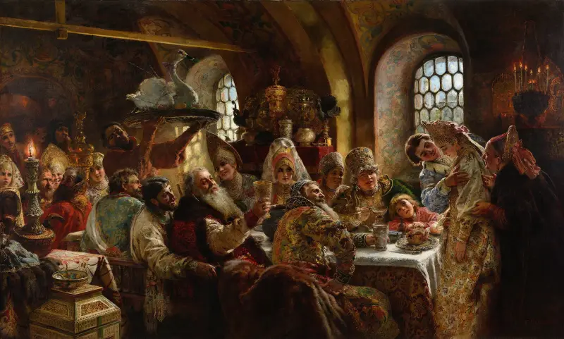 A Boyar Wedding Feast av Konstantin Egorovich Makovsky
