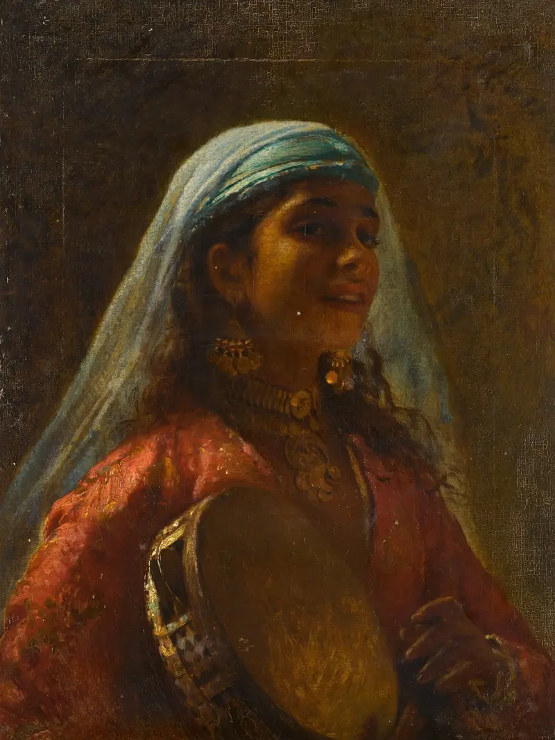 Egipska dziewczyna z tamburynem, Konstantin Egorovich Makovsky