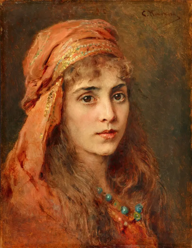 Portrét mladé ženy, Konstantin Egorovich Makovsky